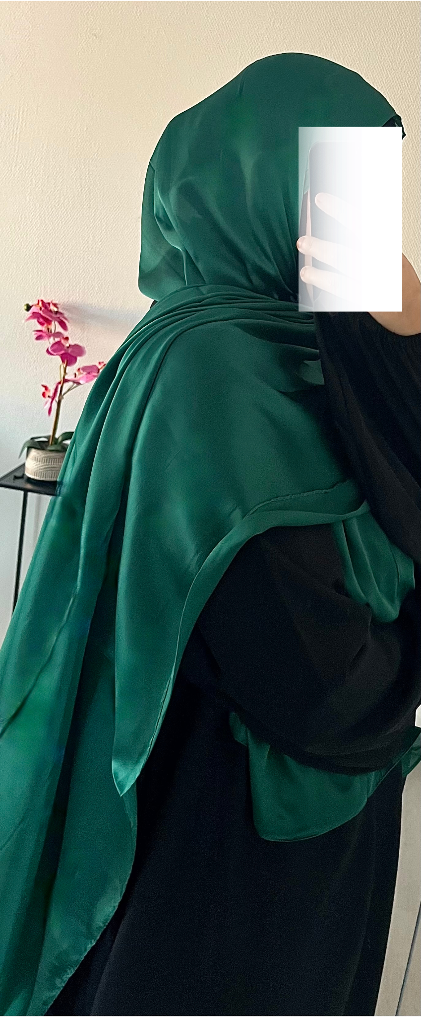 HIJAB SOIE VERT FONCÉ