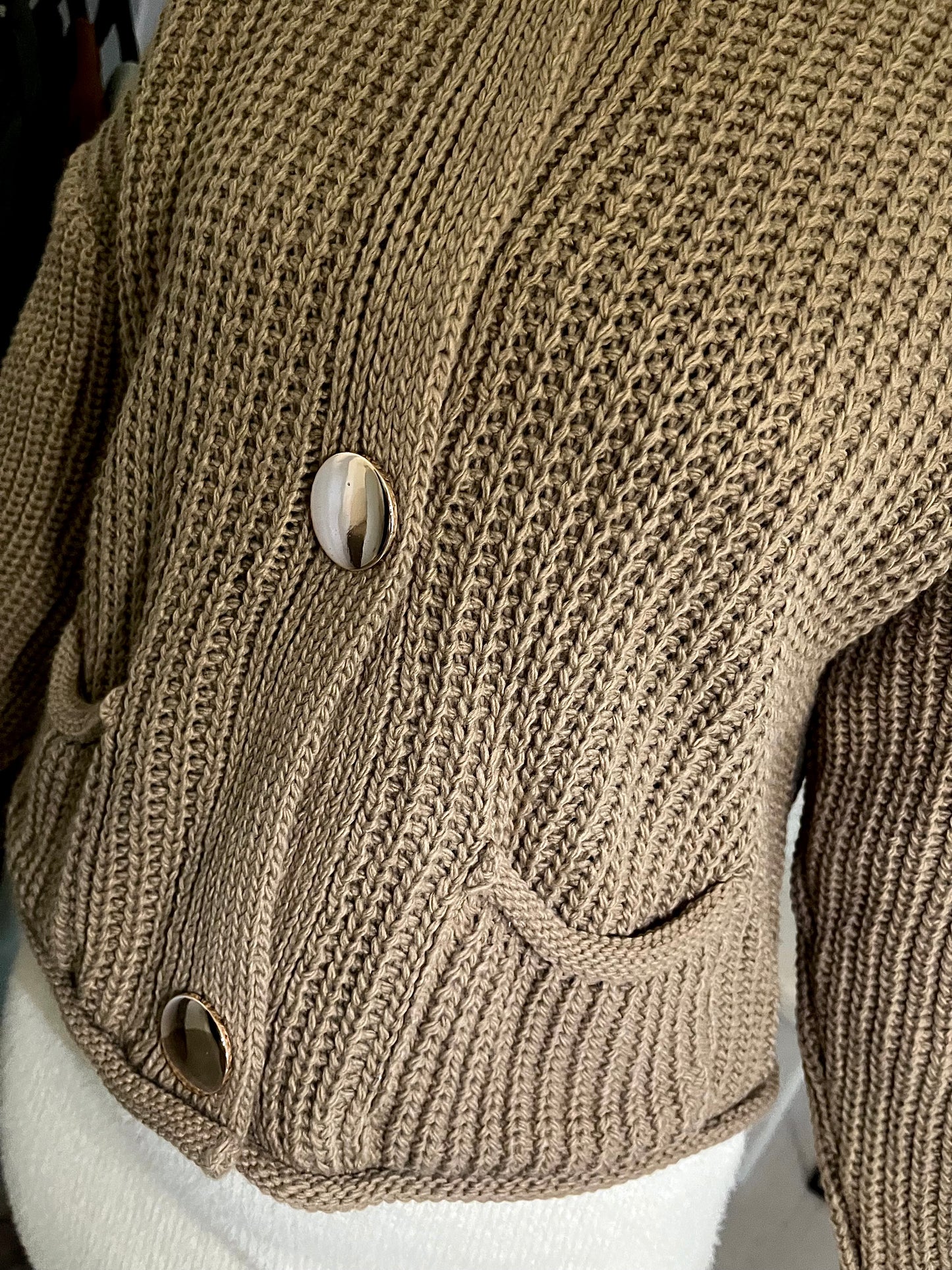 GILET TRICOTTÉ MARRON BASANÉ