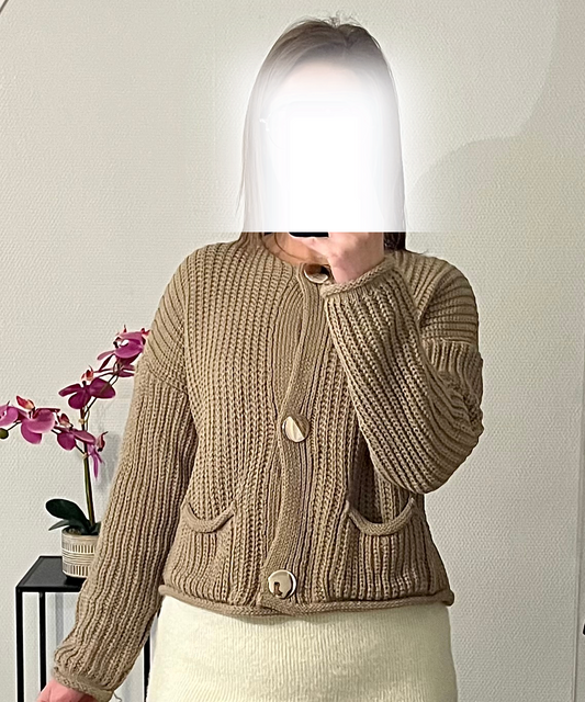 GILET TRICOTTÉ MARRON BASANÉ